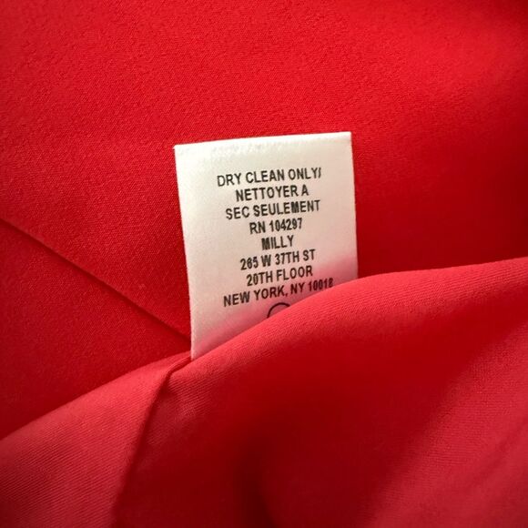 Milly Nicole Cady V-Nek Bell Sleeve Red Mini Dres Size 4 - Picture 10 of 10